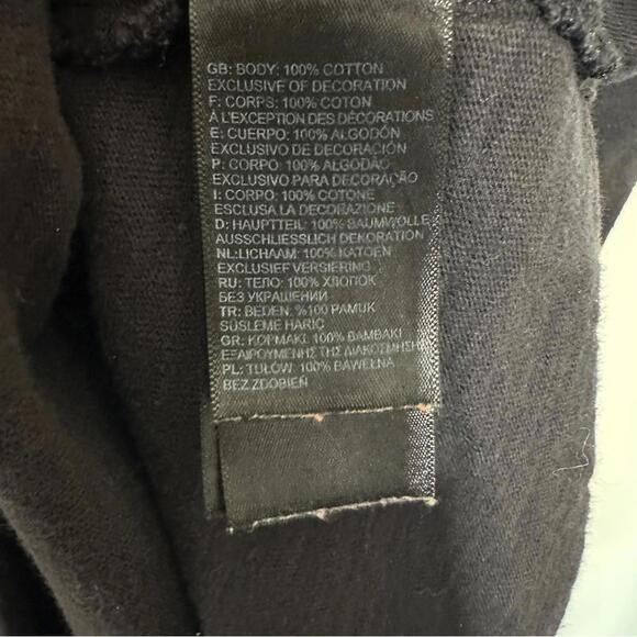 The North Face Black Cropped Tee 100% Cotton Size: Medium - Picture 3 of 4